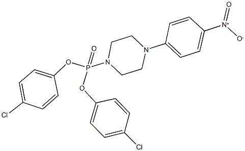 bis(4-chlorophenyl) 4-{4-nitrophenyl}-1-piperazinylphosphonate Struktur