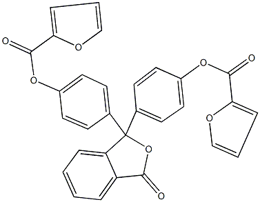 4-{1-[4-(2-furoyloxy)phenyl]-3-oxo-1,3-dihydro-2-benzofuran-1-yl}phenyl 2-furoate Struktur