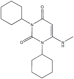 1,3-dicyclohexyl-6-(methylamino)-2,4(1H,3H)-pyrimidinedione Struktur