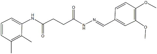 4-[2-(3,4-dimethoxybenzylidene)hydrazino]-N-(2,3-dimethylphenyl)-4-oxobutanamide Struktur