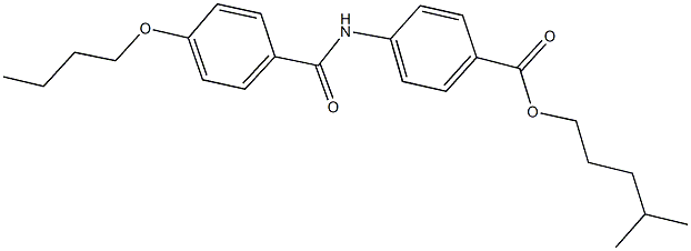 4-methylpentyl 4-[(4-butoxybenzoyl)amino]benzoate Struktur