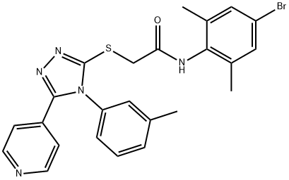 N-(4-bromo-2,6-dimethylphenyl)-2-{[4-(3-methylphenyl)-5-(4-pyridinyl)-4H-1,2,4-triazol-3-yl]sulfanyl}acetamide Struktur