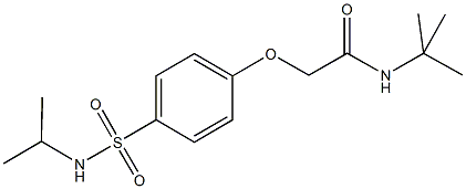 N-(tert-butyl)-2-{4-[(isopropylamino)sulfonyl]phenoxy}acetamide Struktur