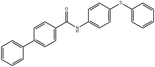 N-[4-(phenylsulfanyl)phenyl][1,1'-biphenyl]-4-carboxamide Struktur