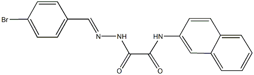 2-[2-(4-bromobenzylidene)hydrazino]-N-(2-naphthyl)-2-oxoacetamide Struktur