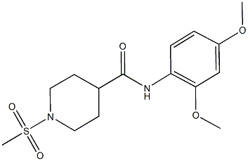 N-(2,4-dimethoxyphenyl)-1-(methylsulfonyl)-4-piperidinecarboxamide Struktur