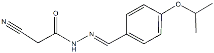 2-cyano-N'-(4-isopropoxybenzylidene)acetohydrazide Struktur