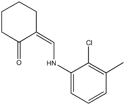 2-[(2-chloro-3-methylanilino)methylene]cyclohexanone Struktur