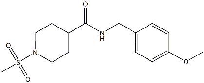 N-(4-methoxybenzyl)-1-(methylsulfonyl)-4-piperidinecarboxamide Struktur