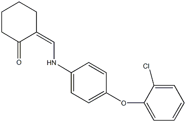 2-{[4-(2-chlorophenoxy)anilino]methylene}cyclohexanone Struktur