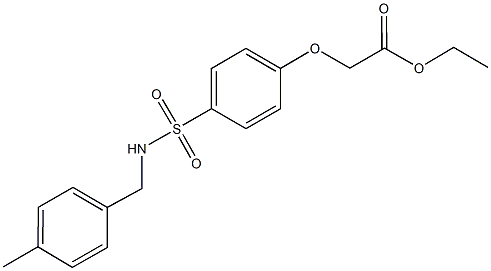 ethyl (4-{[(4-methylbenzyl)amino]sulfonyl}phenoxy)acetate Struktur