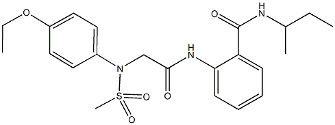 N-(sec-butyl)-2-({[4-ethoxy(methylsulfonyl)anilino]acetyl}amino)benzamide Struktur