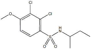 N-(sec-butyl)-2,3-dichloro-4-methoxybenzenesulfonamide Struktur