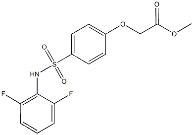 methyl {4-[(2,6-difluoroanilino)sulfonyl]phenoxy}acetate Struktur