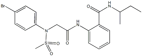 2-({[4-bromo(methylsulfonyl)anilino]acetyl}amino)-N-(sec-butyl)benzamide Struktur