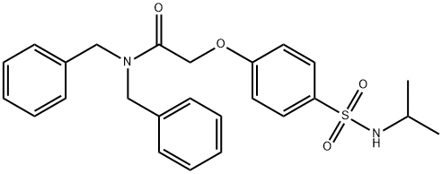 N,N-dibenzyl-2-{4-[(isopropylamino)sulfonyl]phenoxy}acetamide Struktur