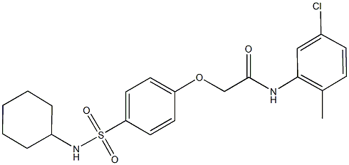 N-(5-chloro-2-methylphenyl)-2-{4-[(cyclohexylamino)sulfonyl]phenoxy}acetamide Struktur