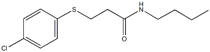 N-butyl-3-[(4-chlorophenyl)sulfanyl]propanamide Struktur