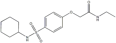 2-{4-[(cyclohexylamino)sulfonyl]phenoxy}-N-ethylacetamide Struktur