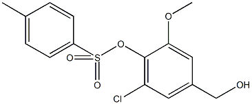 2-chloro-4-(hydroxymethyl)-6-methoxyphenyl 4-methylbenzenesulfonate Struktur