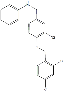 N-{3-chloro-4-[(2,4-dichlorobenzyl)oxy]benzyl}-N-phenylamine Struktur