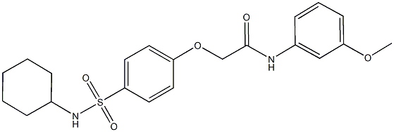 2-{4-[(cyclohexylamino)sulfonyl]phenoxy}-N-(3-methoxyphenyl)acetamide Struktur