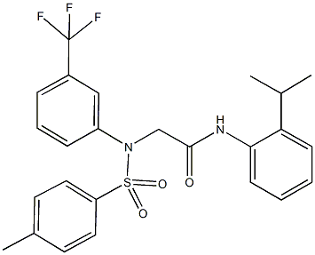 N-(2-isopropylphenyl)-2-[[(4-methylphenyl)sulfonyl]-3-(trifluoromethyl)anilino]acetamide Struktur