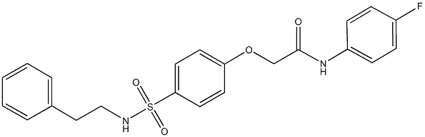 N-(4-fluorophenyl)-2-(4-{[(2-phenylethyl)amino]sulfonyl}phenoxy)acetamide Struktur