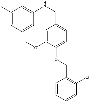 N-{4-[(2-chlorobenzyl)oxy]-3-methoxybenzyl}-N-(3-methylphenyl)amine Struktur