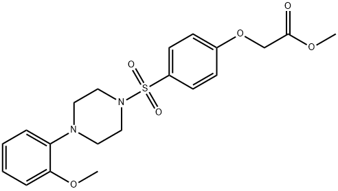 methyl (4-{[4-(2-methoxyphenyl)-1-piperazinyl]sulfonyl}phenoxy)acetate Struktur