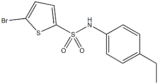 5-bromo-N-(4-ethylphenyl)-2-thiophenesulfonamide Struktur