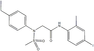 2-[4-ethyl(methylsulfonyl)anilino]-N-(4-iodo-2-methylphenyl)acetamide Struktur