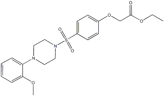 ethyl (4-{[4-(2-methoxyphenyl)-1-piperazinyl]sulfonyl}phenoxy)acetate Struktur