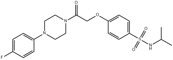 4-{2-[4-(4-fluorophenyl)-1-piperazinyl]-2-oxoethoxy}-N-isopropylbenzenesulfonamide Struktur