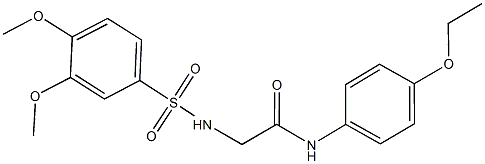 2-{[(3,4-dimethoxyphenyl)sulfonyl]amino}-N-(4-ethoxyphenyl)acetamide Struktur