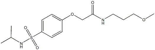 2-{4-[(isopropylamino)sulfonyl]phenoxy}-N-(3-methoxypropyl)acetamide Struktur