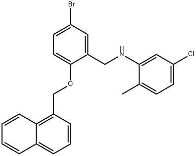 N-[5-bromo-2-(1-naphthylmethoxy)benzyl]-N-(5-chloro-2-methylphenyl)amine Struktur