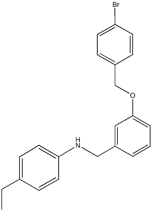 N-{3-[(4-bromobenzyl)oxy]benzyl}-N-(4-ethylphenyl)amine Struktur