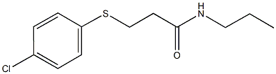 3-[(4-chlorophenyl)sulfanyl]-N-propylpropanamide Struktur