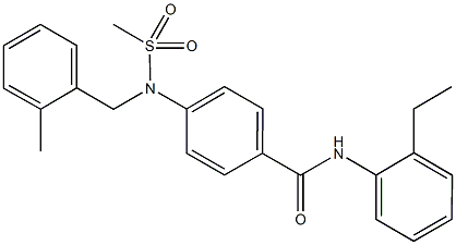 N-(2-ethylphenyl)-4-[(2-methylbenzyl)(methylsulfonyl)amino]benzamide Struktur