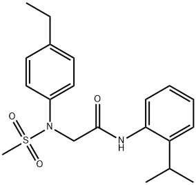 2-[4-ethyl(methylsulfonyl)anilino]-N-(2-isopropylphenyl)acetamide Struktur