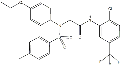 N-[2-chloro-5-(trifluoromethyl)phenyl]-2-{4-ethoxy[(4-methylphenyl)sulfonyl]anilino}acetamide Struktur