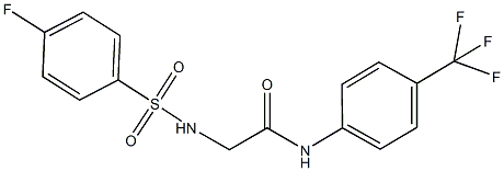 2-{[(4-fluorophenyl)sulfonyl]amino}-N-[4-(trifluoromethyl)phenyl]acetamide Struktur