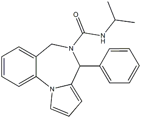 N-isopropyl-4-phenyl-4H-pyrrolo[1,2-a][1,4]benzodiazepine-5(6H)-carboxamide Struktur