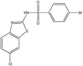 4-bromo-N-(6-chloro-1,3-benzothiazol-2-yl)benzenesulfonamide Struktur