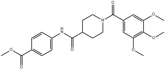 methyl 4-({[1-(3,4,5-trimethoxybenzoyl)piperidin-4-yl]carbonyl}amino)benzoate Struktur