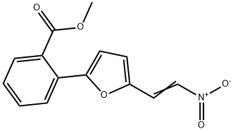 methyl 2-(5-{2-nitrovinyl}-2-furyl)benzoate Struktur