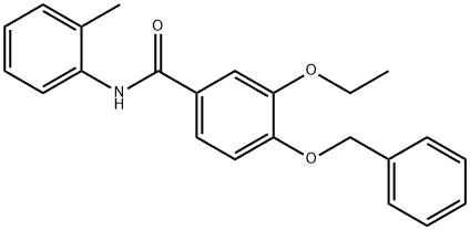 4-(benzyloxy)-3-ethoxy-N-(2-methylphenyl)benzamide Struktur