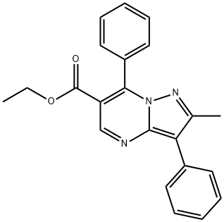 ethyl 2-methyl-3,7-diphenylpyrazolo[1,5-a]pyrimidine-6-carboxylate Struktur