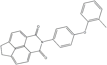 2-[4-(2-methylphenoxy)phenyl]-6,7-dihydro-1H-indeno[6,7,1-def]isoquinoline-1,3(2H)-dione Struktur